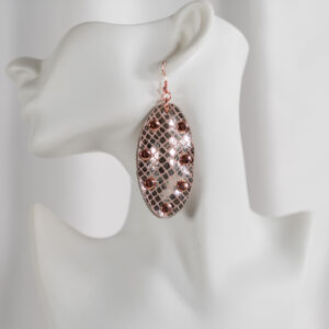 Pretty Puff Pairs Rose Gold Studded Silver Earrings
