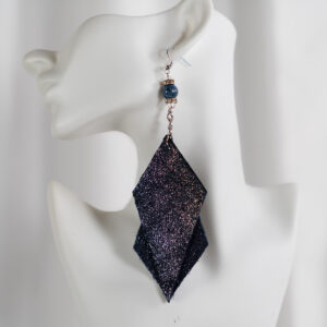 Midnight Prism Layered Drop Earrings