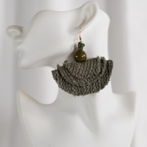 Olive Grove Woven Statement Earrings