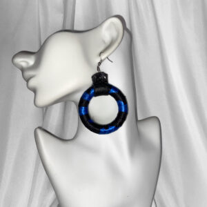Black & Royal Blue Satin Rings