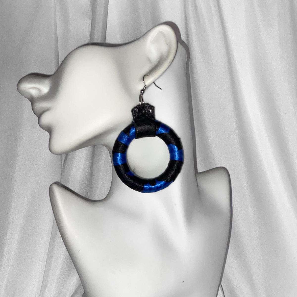 Black & Royal Blue Satin Rings