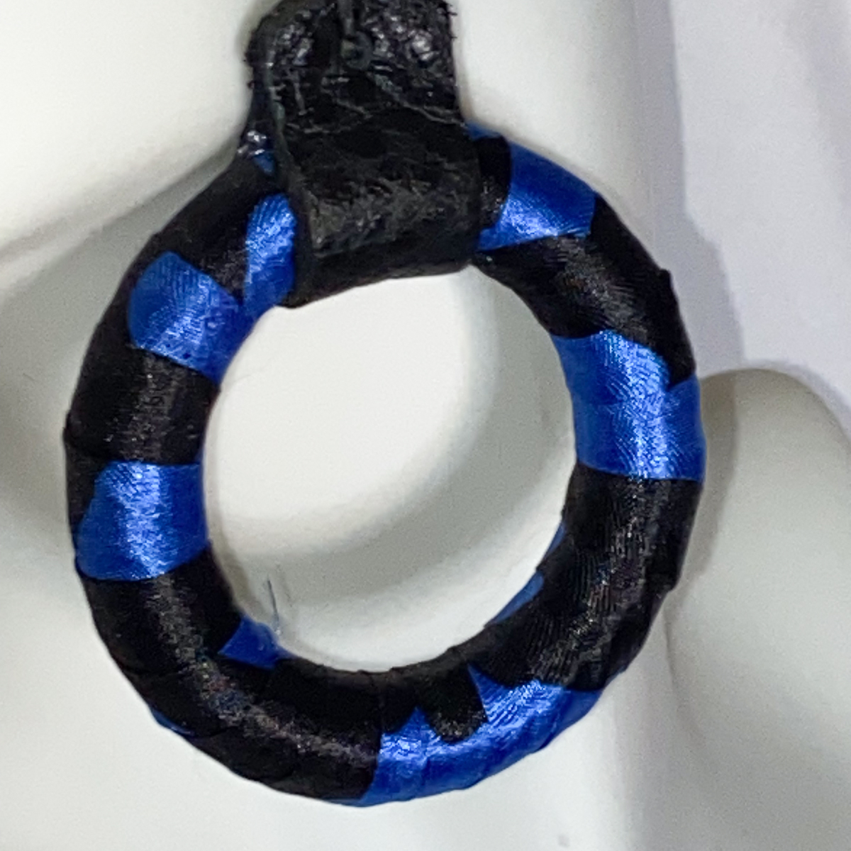 Black & Royal Blue Satin Rings - Image 2