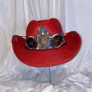 City Cowgirl LV Red Straw Hat
