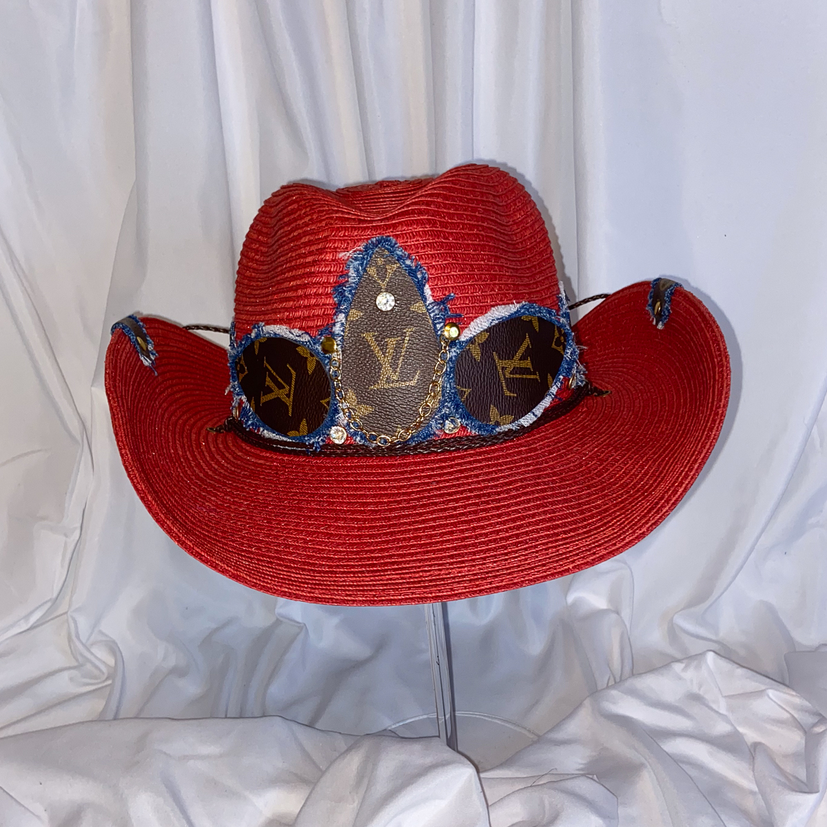 City Cowgirl LV Red Straw Hat