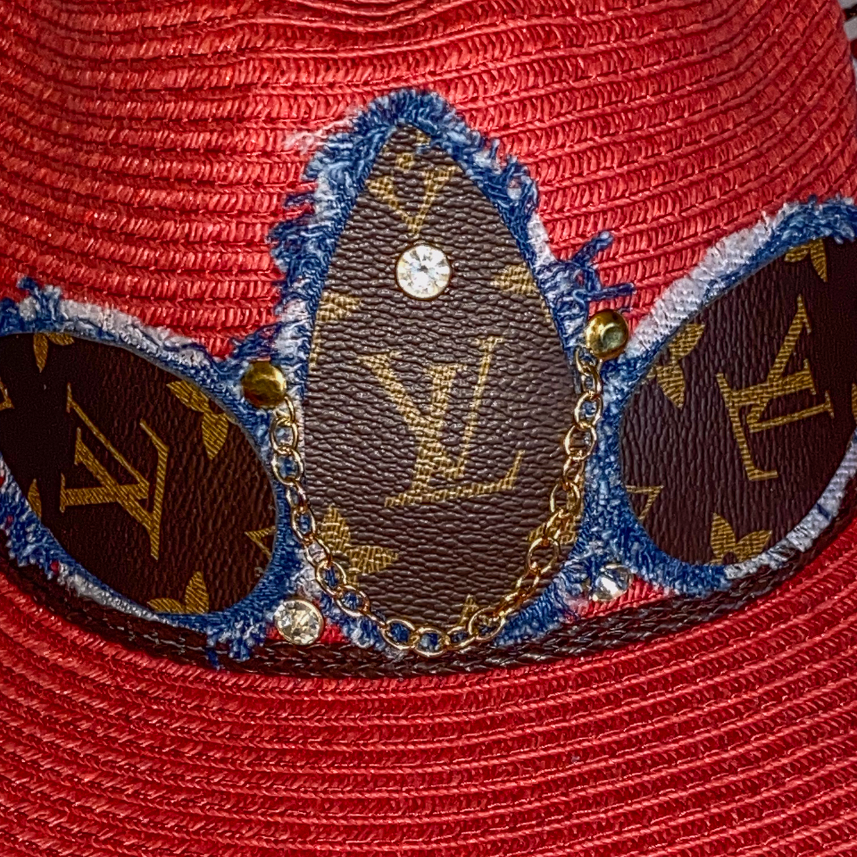 City Cowgirl LV Red Straw Hat - Image 6