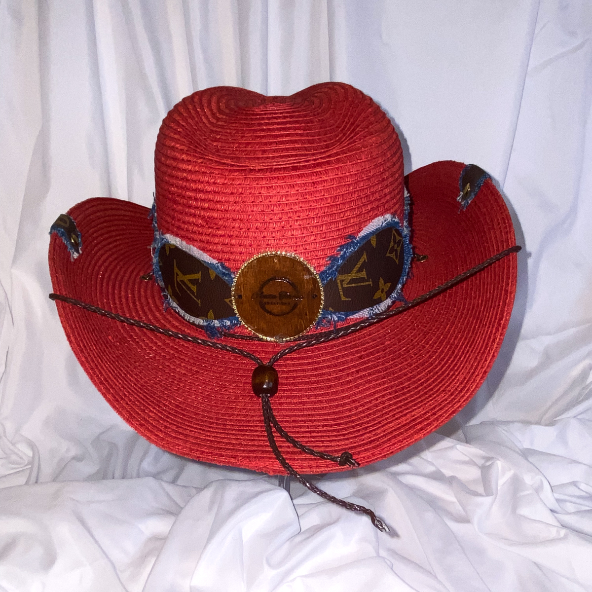 City Cowgirl LV Red Straw Hat - Image 4