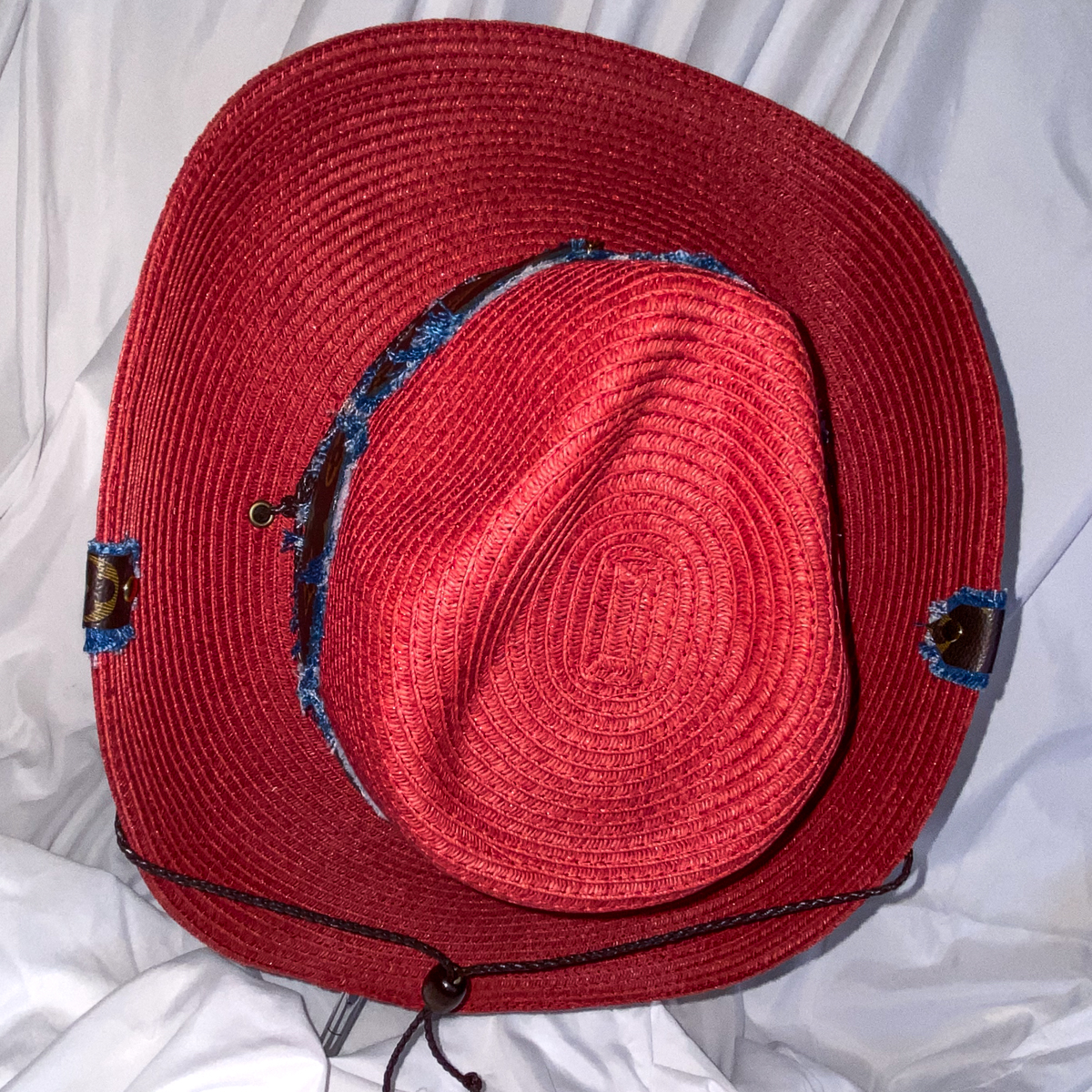 City Cowgirl LV Red Straw Hat - Image 7