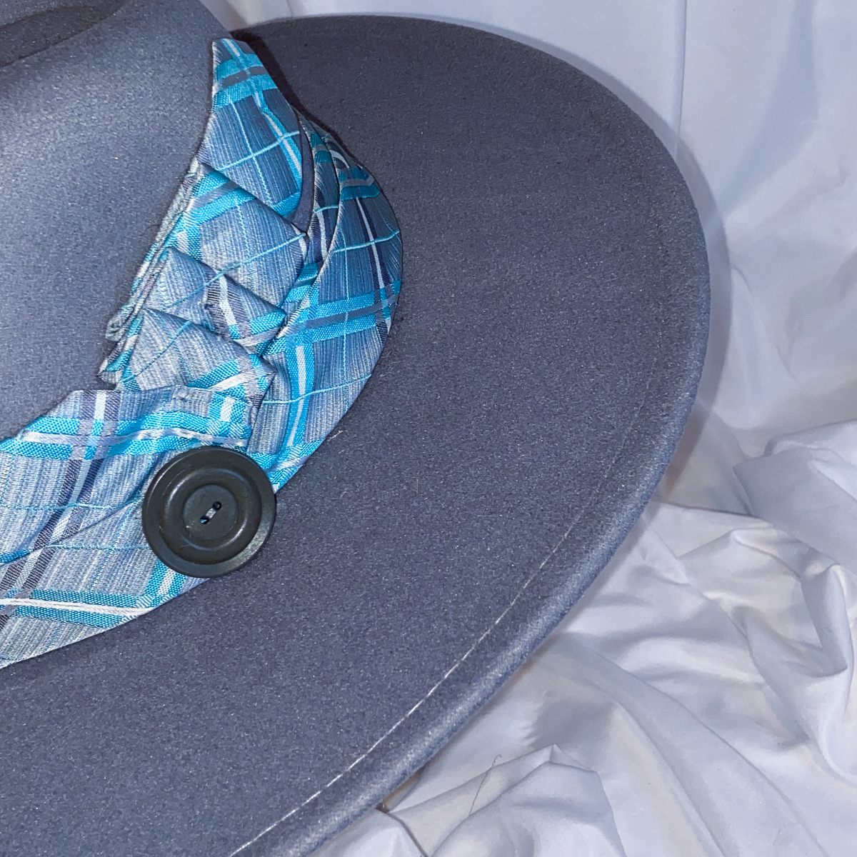 Steel Harbor Plaid Fedora w/ Tie Brim Trim - Image 5