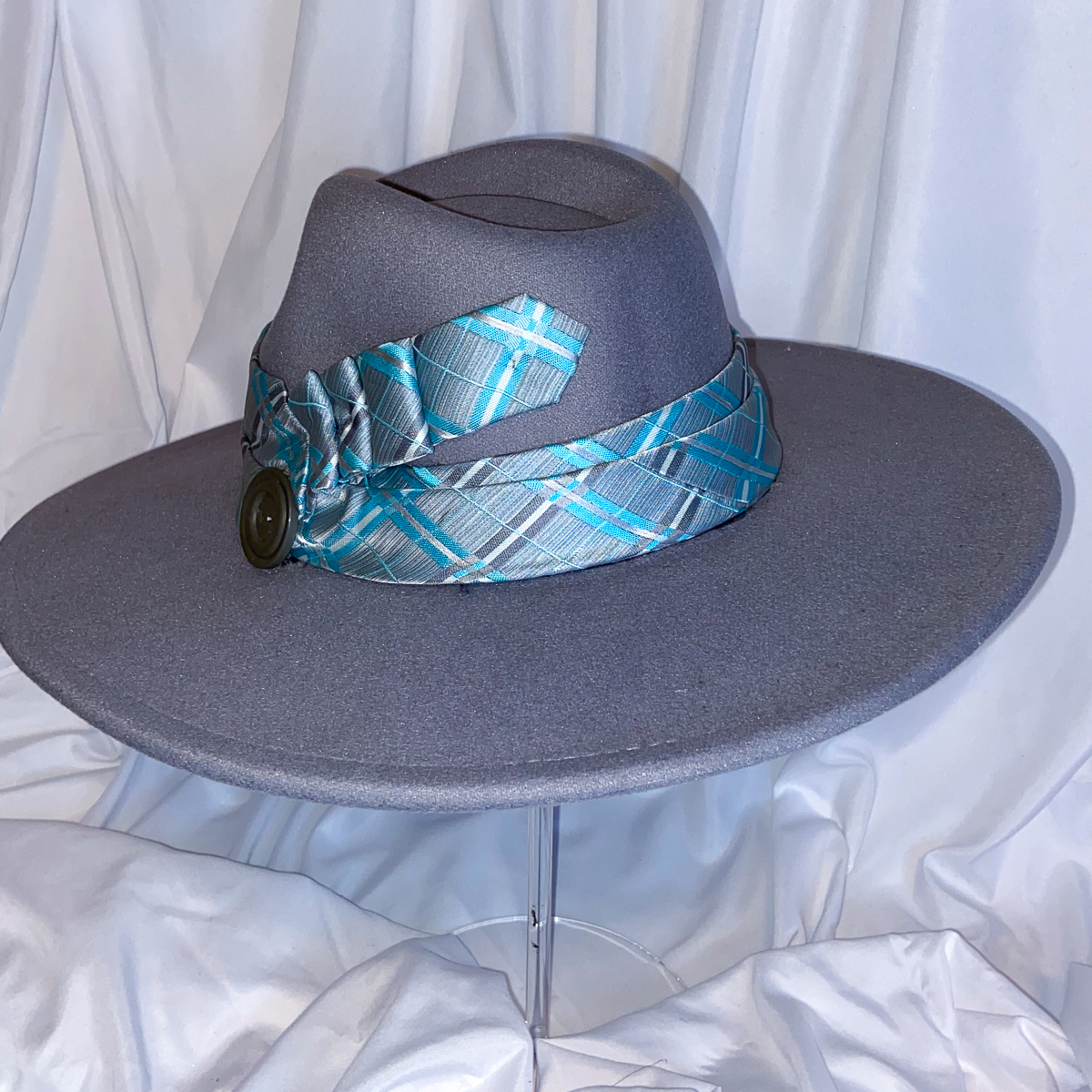 Steel Harbor Plaid Fedora w/ Tie Brim Trim - Image 4